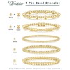 Dodder Gold Beaded Bracelets Set for Women, 14K Gold Plated