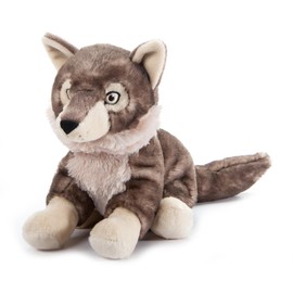 The Petting Zoo Timber Wolf Stuffed Animal Plushie, Gifts for Kids, Earth Keeperz Wildlife Animals, Zoologee Brown Timber Wolf Plush Toy, 12 inches