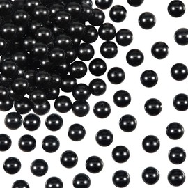 TOAOB Pack of 100 Natural Black Onyx Gemstone Beads 8 mm Black Tourmaline Round Loose Beads with Hole for Jewellery Crafts Threading DIY Bracelet Necklaces Jewellery Making