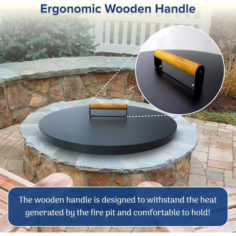 FEBTECH Fire Pit Snuffer Lid 22'' - Perfect Fit for