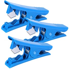 PEOVLVN 3 Pcs Tube Cutter, Plastic Tubing Cutting Tool Pex Hose Cutter for Nylon PVC PU Tubes and Hose Cut up to 3/4 Inch OD (Blue)