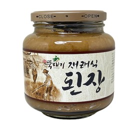 HELLO KFOOD DDUKBAEGI Traditional Doenjang, Korean Soybean Paste 한국산 된장 900g (1.8 lb) – Made with 100% Korean Ingredients