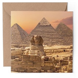 1 x Greeting Card - The Sphinx & Pyramids Giza Egypt - Blank Birthday Celebration Anniversary #52261