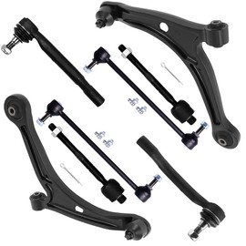 SCITOO 8pcs Front Suspension Kit Lower Control Arm with Ball Joint fit 2003-2005 for Honda Pilot 2001-2005 for Acura MDX Inner Outer Tie Rod End Sway Bar Link