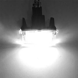 2 lámparas de matrícula LED compatibles con Toyota Camry Highlander Avalon Yaris Prius C, alimentadas por luces LED blancas de xenón 18SMD