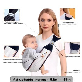 Baby Sling Carrier,Baby Carrier Newborn to Toddler, Adjustable Mesh Breathable Carrier, Infant Hip Seat Carrier for Toddler Sling, Nursing Sling Wrap Carries 7-45 Lbs, Pink