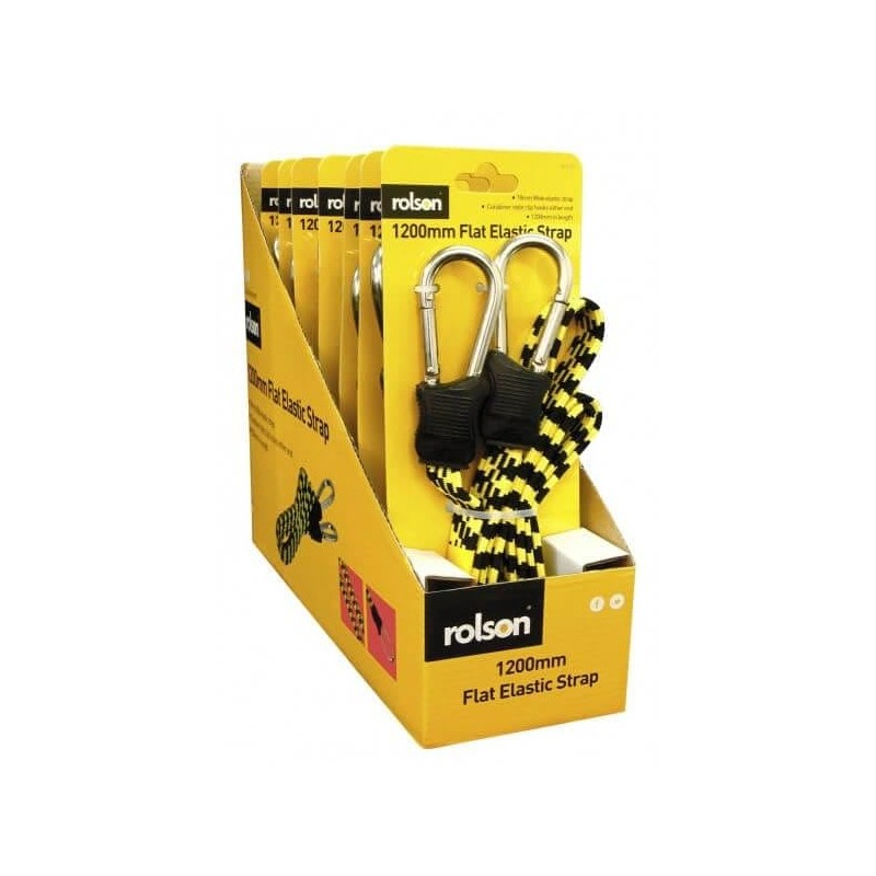 Rolson 1200mm Flat D-Ring Bungee 44130