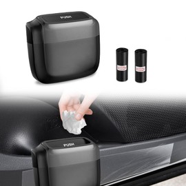 Car Trash Can with Lid, Automotive Garbage Cans, Mini Auto Dustbin Garbage Organizer with 60pcs Trash Bags, Car Organizers and Storage Leakproof Vehicle Trash for Front Back Seat Accessories