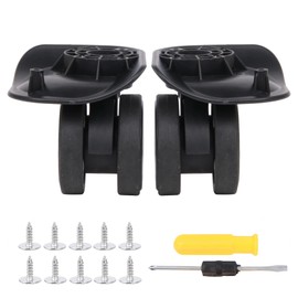 BQLZR 360 Degree Swivel Wheels for Luggage Suitcase Left & Right W226 Black Pack of 2