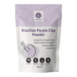 Hebhac Herbs Brazilian Purple Clay Powder | Facial Cleansing mask | Used to make Masks, Scrubs, Creams, Soaps and Body Wash, for Anti-Ageing & Skin firming. (114g (4 oz))