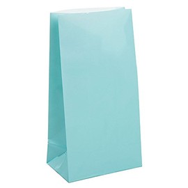 Unique Industries Baby Blue Paper Party Favor Bags, 12ct, Model:59002