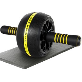 Body Tech Abdominal Roller with Mat for Beginners, Wide Roller, Ab Wheel, Quiet