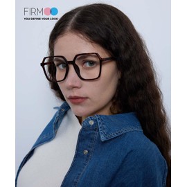 Firmoo Blue Light Blocking Glasses for Women/Men, Green Square Frame Computer Gaming & Phone Eyewear Anti Eyestrain, YC1291