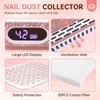 CHRISTINE SHELLY Nail Dust Collector, Rechargeable Dust Collector Nail Tech,