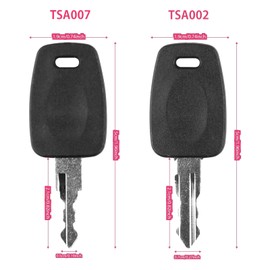 [TSA007カギ+TSA002カギ 2本セット] TSA007 鍵 TSA002 キー TSAロックキー トラベルバッグ鍵 キーリング付き 荷物スーツケース鍵 スペアキー 海外旅行 出張 便利グッズ トラベルバッグ マスターキー キャリングケース キー ロックキー アウトレット ユニバーサルセキュリティ パスワード/暗証番号忘れても心配必要ない