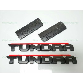 Toyota OEM 4PCS BLACKOUT EMBLEMS OVERLAY Fit For 2014-2020 TOYOTA TUNDRA V8 PT948-34181-02