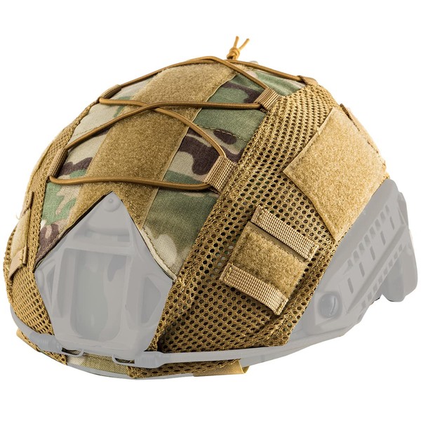 OneTigris Multicam Helmet Cover ZKB06 No Helmet - Cloth Cover for Ballistic Fast Helmet in Size M/L & Non-Ballistic Fast Bump Helmet in Size L/XL, Multicam, Large