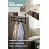 Menz Door Coat Rack, Stainless Steel - Black Door Coat