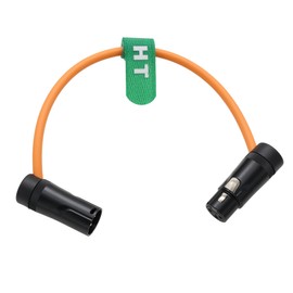 HangTon XLR 3 Pin Male to Female, Low-Profile Right Angle, Audio Cable for Recorder Mixer Microphone Speaker Sound Devices Mixpre 10 II Zoom F8n Zaxcom Sony Canon Camera, Orange 30cm