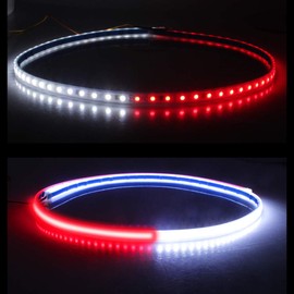 CARCOOL 2 pcs Car Interior Door Welcome Light LED Safety Warning Strobe Signal Lamp Strip 120cm Waterproof 12V Auto Decorative Ambient Lights