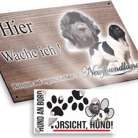 Newfoundland Dog or Warning Sign 30 cm