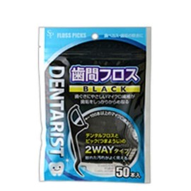 [Saikyo Pharma] DENTARIST Interdental Floss Black (Black) 50 Pieces