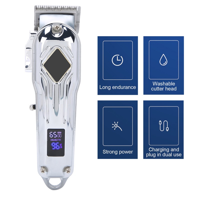Professional Electric Hair Clipper LED Display Hair Trimmer Cutting Machine