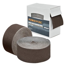 POWERTEC 49000-P2V 120 Grit Emery Cloth Sanding Paper Roll, 1-1/2-Inch x 10 Yards, 2 PK