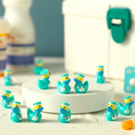 VioraWhite 50 Pcs Themed Ducks Mini Resin Ducks Figures Tiny Resin Figures Party Favors Party Decorations for Crafts Making DIY Miniature Landscape Micro Decor Gifts (Doctor)