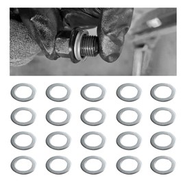 20 Pcs 0.55 Inches Oil Drain Plug Gasket Washers, Aluminum Oil Drain Plug Seals Rings, Crush Washer Oil Drain Plug Compatible with Honda/Acura, Fits for Most Cars