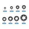 sourcing map 180Pcs Internal Tooth Washers Assortment Kit, 65Mn Tooth