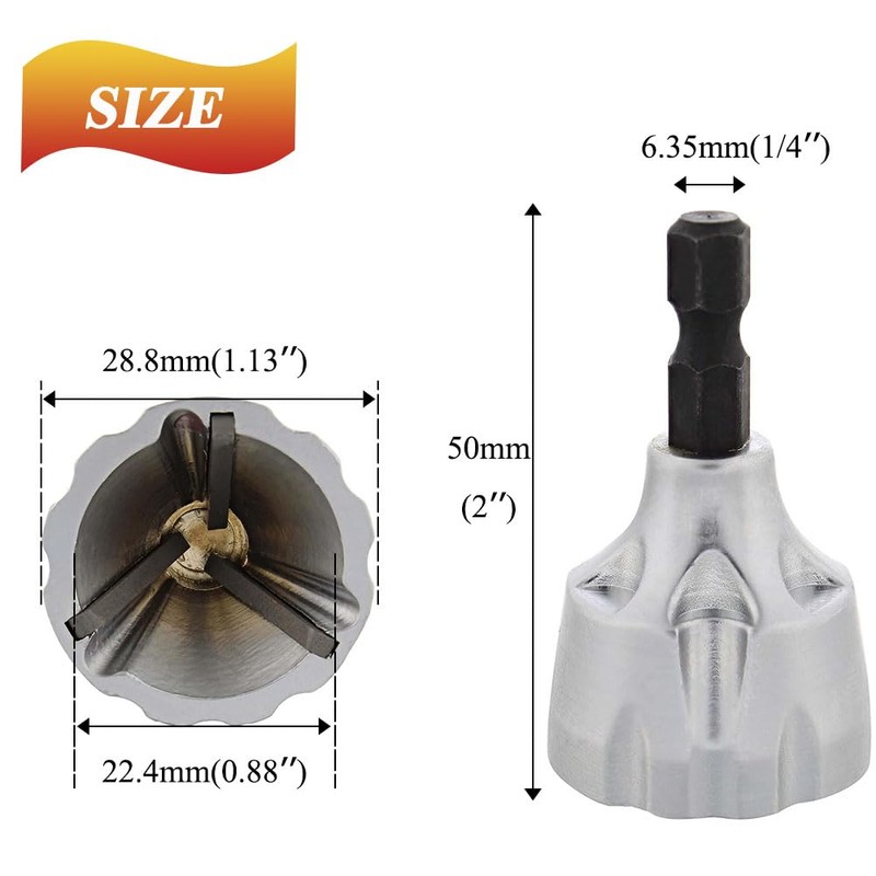 Teocpai Deburring External Chamfer Tool Bolt Thread Repair Tool Deburring