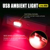 4 PCS USB LED Car Interior Atmosphere Lamp, Portable Mini