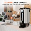 alelarocr Commercial Coffee Urn 50 Cups（12L, Stainless Steel Large-Capacity Coffee