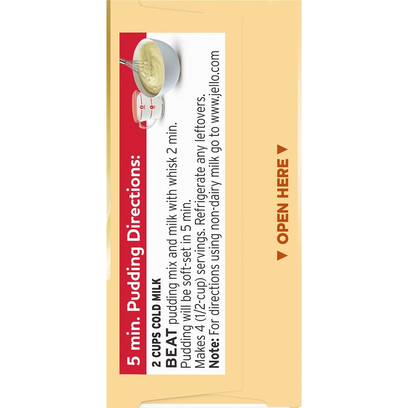 Jell-O Vanilla Pudding & Pie Filling, 3.4 oz, 4 pk