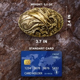 Western belt buckles for men - Custom Belt Buckles Men - Handmade Mens Belt Buckles - Brass Belt Buckle – Dragon Buckle Belts for Men