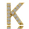 18K Gold Plated Iced Out 26 Initial Letters Single Bottom