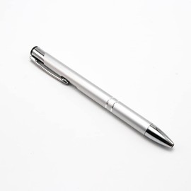Lalade Stylish quality 5 metal ballpoint Pens, black ink, soft writing experience (Silver)