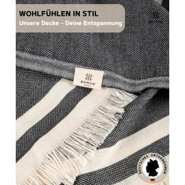 pamuq Sofa Blanket 170 x 230 cm, Olive Green - Bedspread Blanket for Sofa Throw Blanket Couch Blanket Couch Throw Blanket