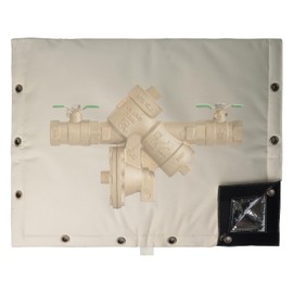 Insulated Backflow Preventer Cover Winter Freeze Protection for Sprinkler Valve, Well Pump, and Irrigation System, 16”W x 20”H, Waterproof and UV-Resistant Pouch, Protects from Snow and Sun Exposure