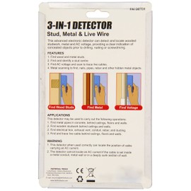 Faithfull FAIDET31 3-in-1 Detector Stud, Metal and Live Wire