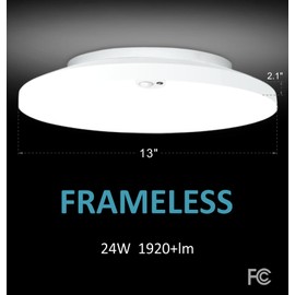 Leetdud Motion Sensor Ceiling Light Indoor Wired, 13 Inch 24W, 5 CCT 2700/3000/3500/4000/5000K, 3 Brightness Settable, 1920LM Flush Mount LED Lights for Bedroom Stairs Hallway Laundry Porch, White