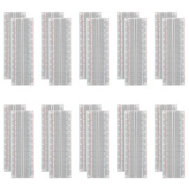 ZUQIAN 20 Pack Breadboard 830 Point Solderless Prototype PCB Board Kit, Breadboards Protoboard MB-102 for Proto Shield Distribution Connecting Blocks, Arduino DIY Electronics Kit