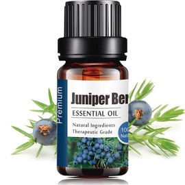 Aceites Esenciales de Bayas de Enebro Aromaterapia - Natural 100% de Aceite Esencial Natural Conjunto de Difusores y Humidificadores con Caja de Regalo Exquisita (UVa Natural, 10 ML) (Bayas de Enebro)