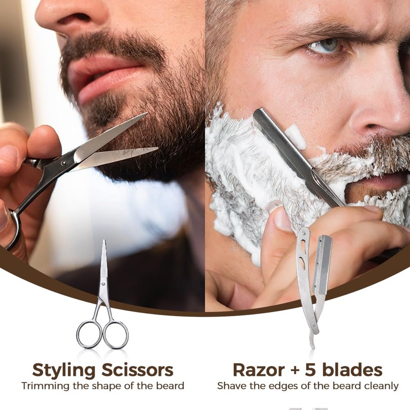 Beard Care Set for Men, Bledras 12 in 1 Beard