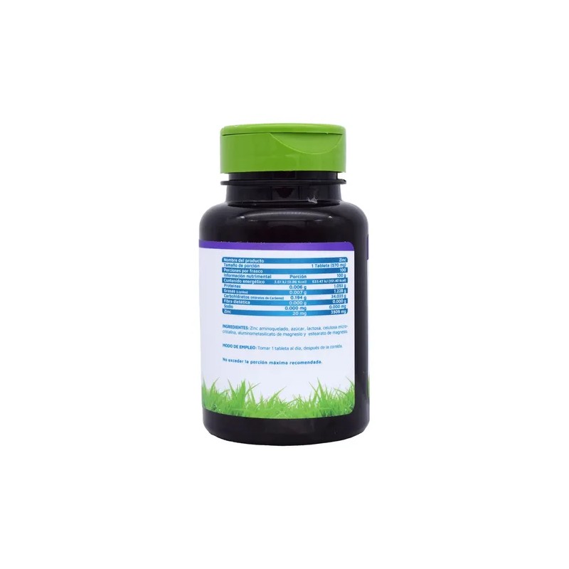 Zinc 100 Tabletas Vidanat Sabor Sin sabor