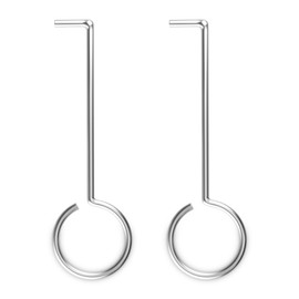 HTOH 2 PCS Shower Drain Lifting Hook, 304 Stainless Steel Drain Key, for Taking Off Square/Linear Shower Drain Grate, Hair Catcher to Daily Clean，Linear Drain Opener/Removal Tool