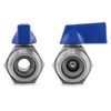 QWORK® Mini Ball Valve Stop Valve Stainless Steel Reduced Flow