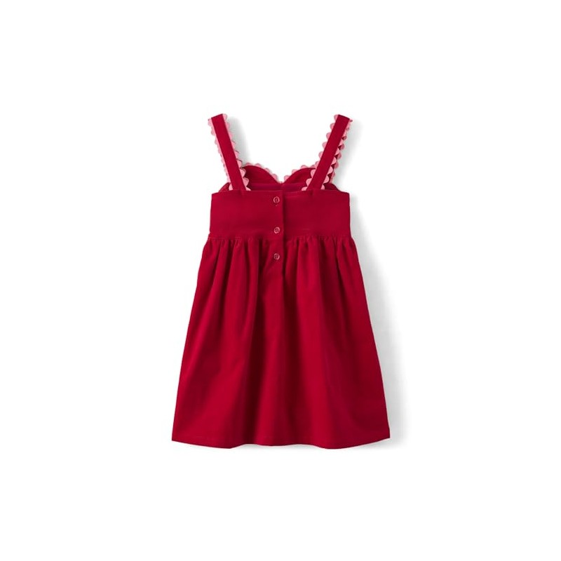 Gymboree,and Toddler Embroidered Sleeveless Skirtall Jumpers,Ruby Valentine,8