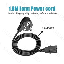 Power Cable 3-Pin Replacement for Cambridge Audio AXA35 CXA81 EVO 150 Alva Duo Amplifier AXR100-100 AXR85 AXR85-85 AXR100D Receiver CXN V2 Streamer 3-Pin C13 Power Cable Cord Plug